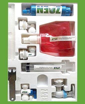 Picture of ZOEN SUPREME (FULL KIT).                                   Can manage all filtration options viz., straw, pouch, single bucket and bulk methods of filtrations.    Please visit  "how it works" from Main Menu.