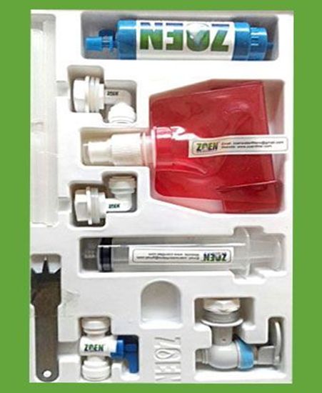 Picture of ZOEN SUPREME (FULL KIT).                                   Can manage all filtration options viz., straw, pouch, single bucket and bulk methods of filtrations.    Please visit  "how it works" from Main Menu.